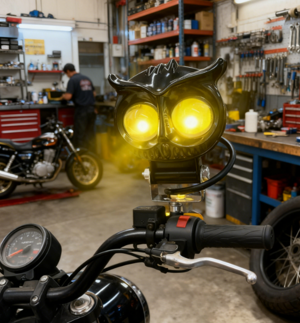 LED البومة للدراجات النارية – البومة إضاءة قوية بتصميم هجومي ورؤية ليلية فائقة
